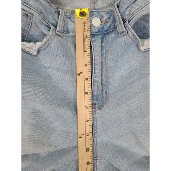 Judy Blue Jeans Womens 16W Blue Boyfriend Fit Distressed High Rise Stretch Rips - Picture 12 of 15